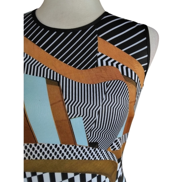 Clover Canyon Illusion Print Bodycon Style Stretchy Mini Dress Size Small - Picture 4 of 9